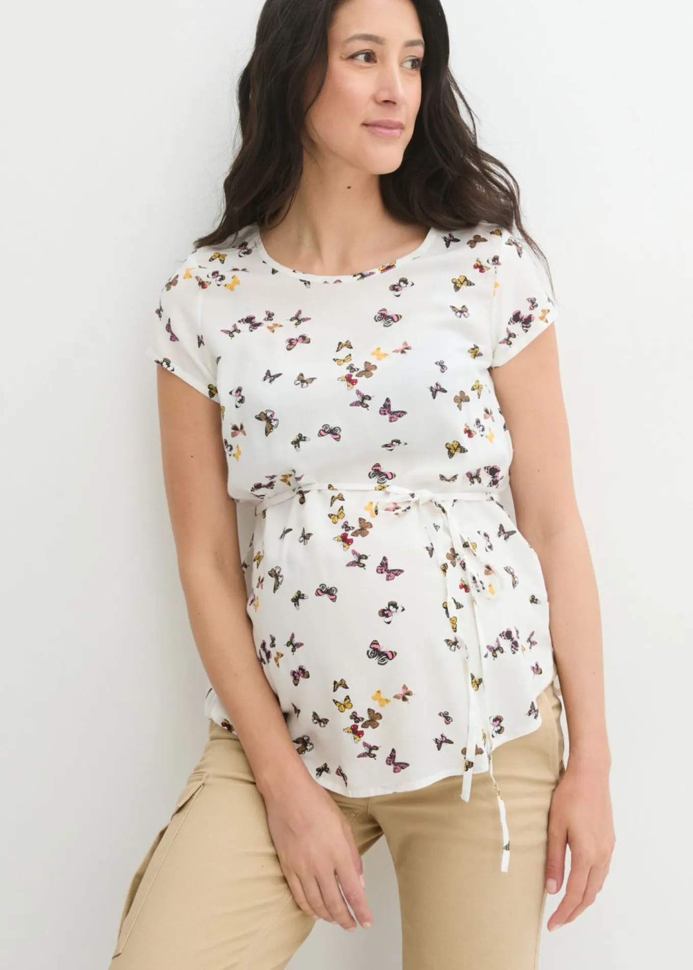 Ligera blusa premamá de viscosa