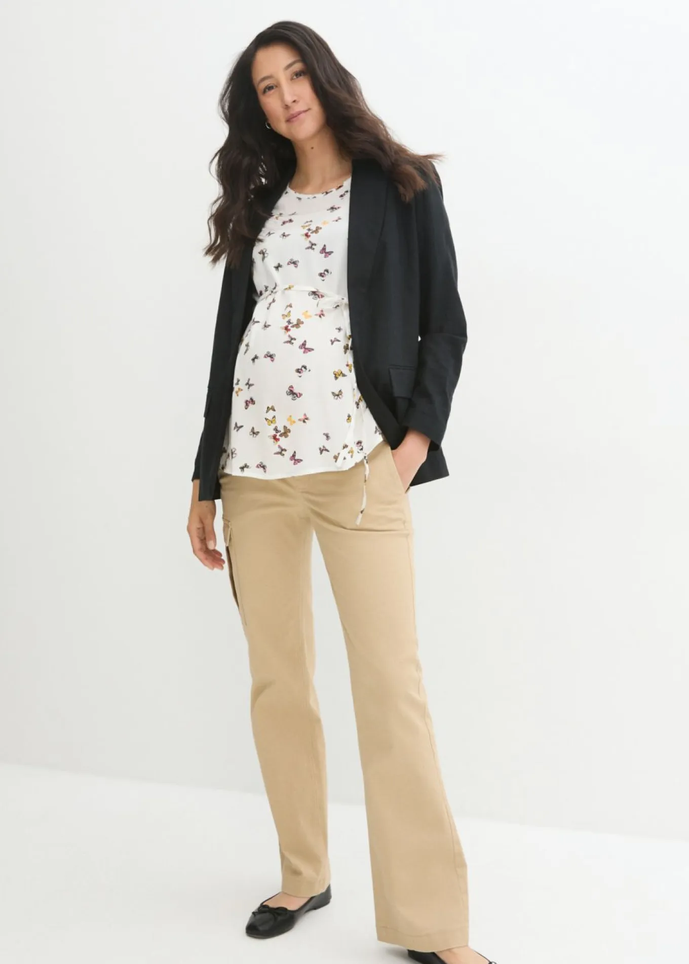 Ligera blusa premamá de viscosa