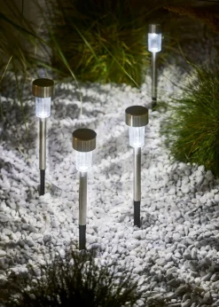 Lámpara decorativa solar para iluminación de caminos (4 unidades)
