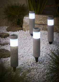 Lámpara decorativa solar para iluminación de caminos (4 unidades)