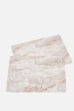 Mantel individual con estampado de mármol (2 unidades)