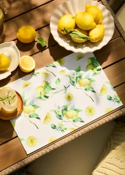 Mantel individual (4 unidades) con estampado de limones