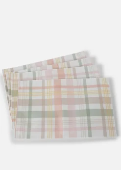 Manteles individuales con cuadros (4 unidades)