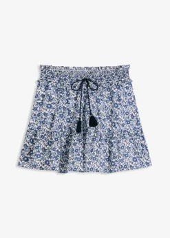 Minifalda de algodón ligero con diseño bohemio