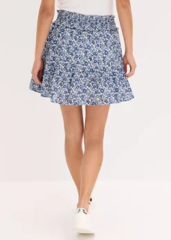 Minifalda de algodón ligero con diseño bohemio
