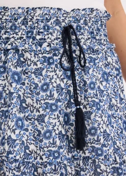 Minifalda de algodón ligero con diseño bohemio