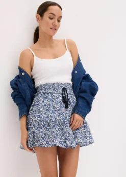 Minifalda de algodón ligero con diseño bohemio