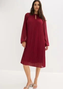 Minivestido de gasa fina con plisado