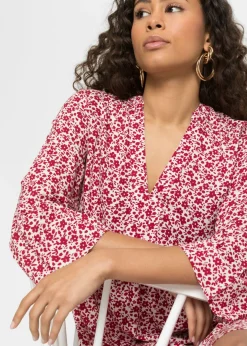 Minivestido de viscosa fluida con volantes