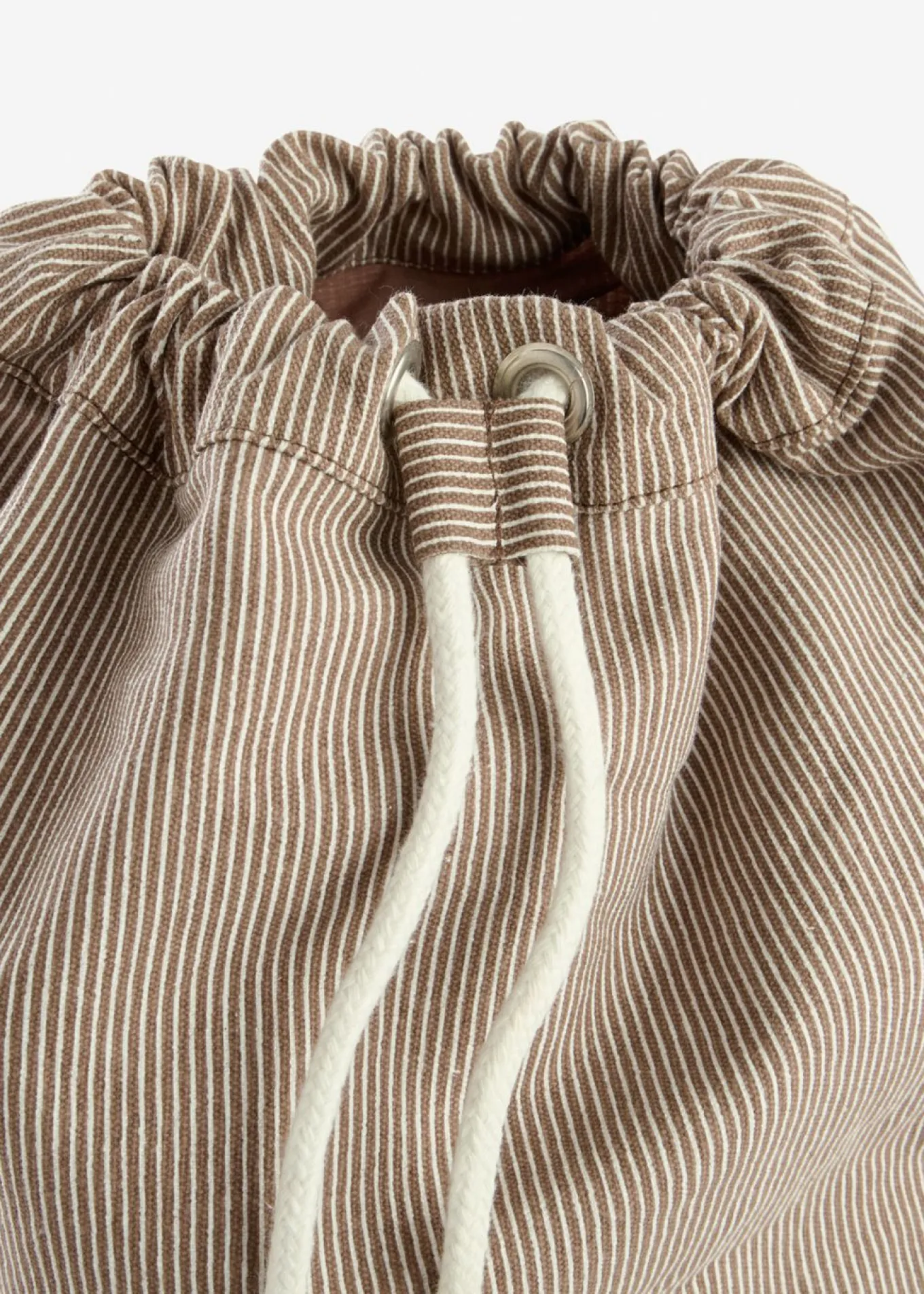 Mochila de lona con rayas