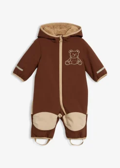 Mono de tejido softshell con forro polar y capucha