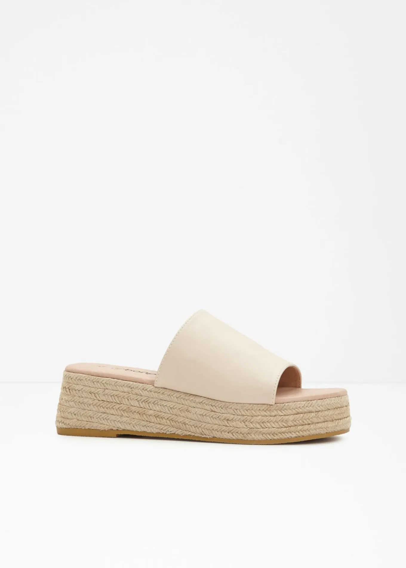 Mules de plataforma con aspecto de rafia