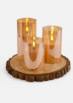 Objeto con velas led (3 piezas)