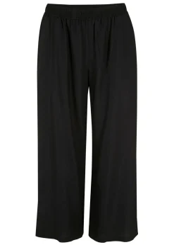Pantalón 3/4 con cintura cómoda, de viscosa