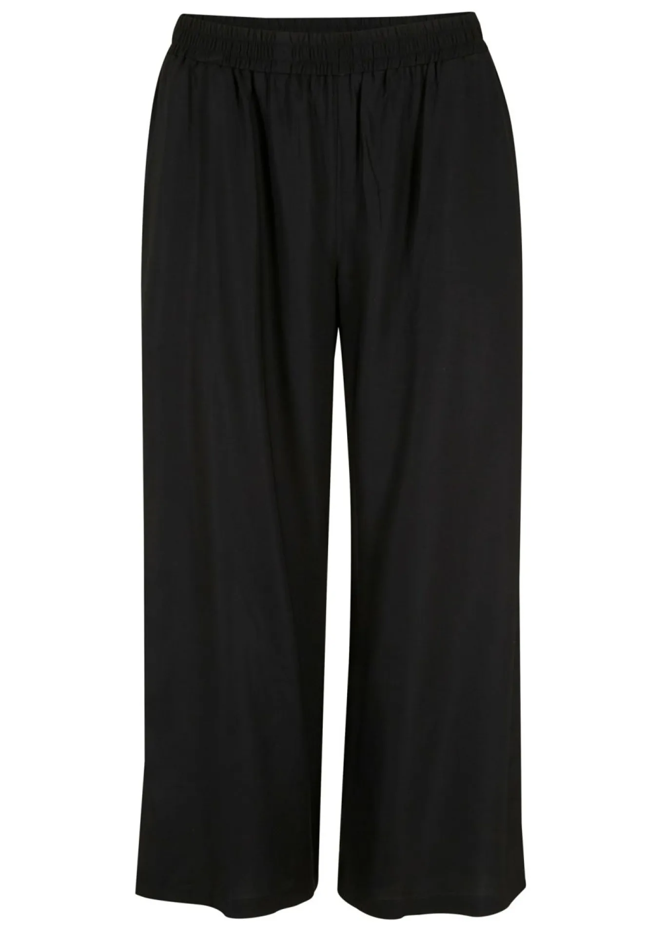 Pantalón 3/4 con cintura cómoda, de viscosa