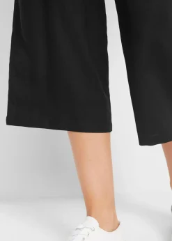 Pantalón 3/4 con cintura cómoda, de viscosa