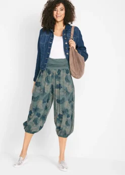 Pantalón 3/4 de mezcla de viscosa fluida