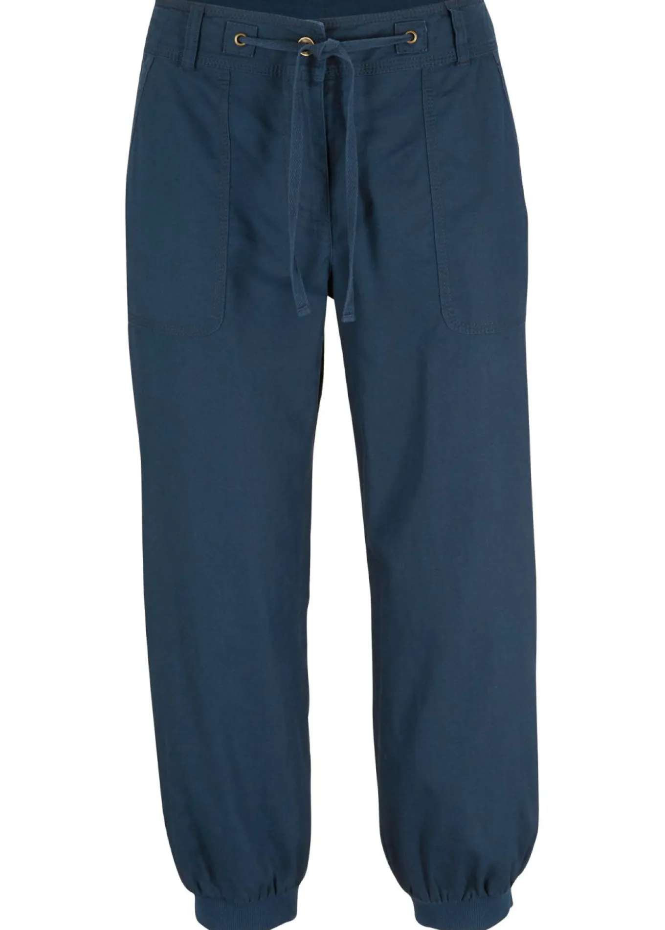 Pantalón 3/4 en mezcla de algodón y lino