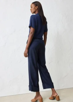 Pantalón acampanado con contenido de lana