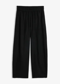Pantalón acampanado de mezcla de lino ligero