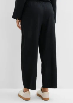Pantalón acampanado de mezcla de lino ligero
