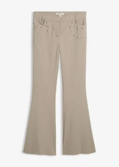 Pantalón acampanado de mezcla de viscosa fluida