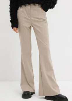 Pantalón acampanado de mezcla de viscosa fluida
