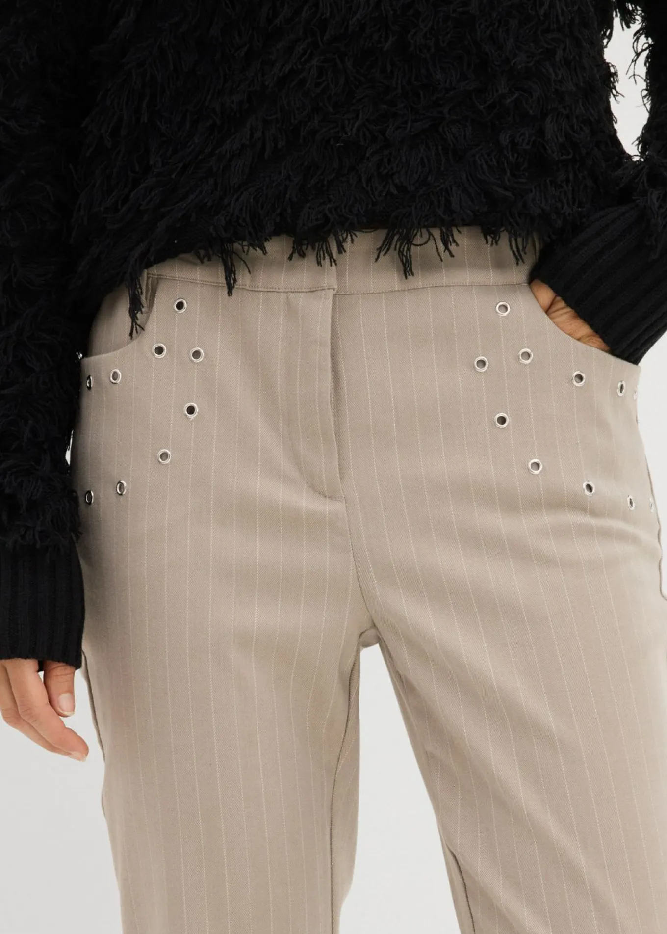 Pantalón acampanado de mezcla de viscosa fluida
