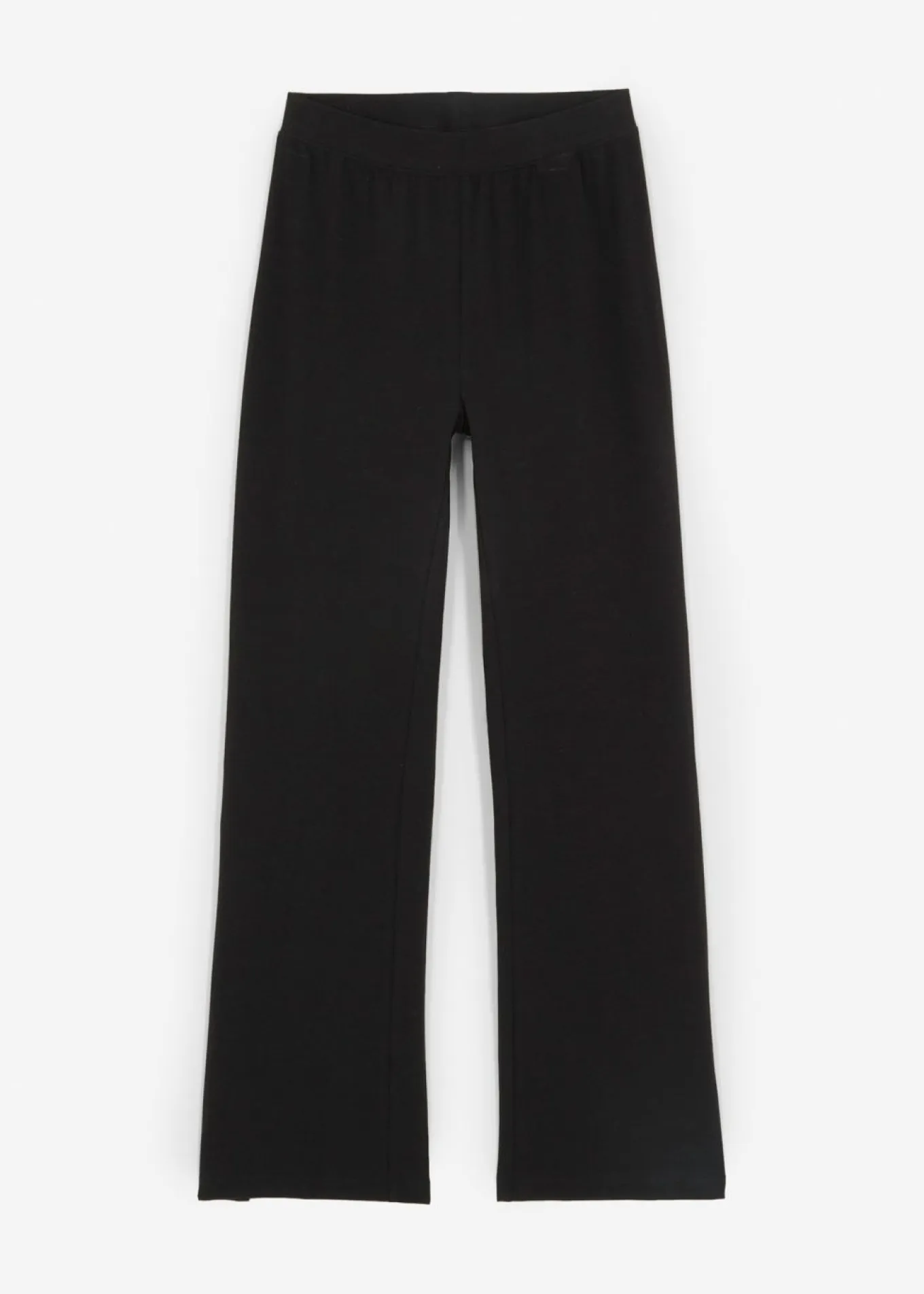 Pantalón acampanado de mezcla de algodón orgánico con aberturas laterales