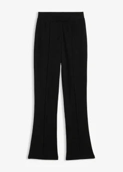Pantalón acampanado de punto de algodón resistente