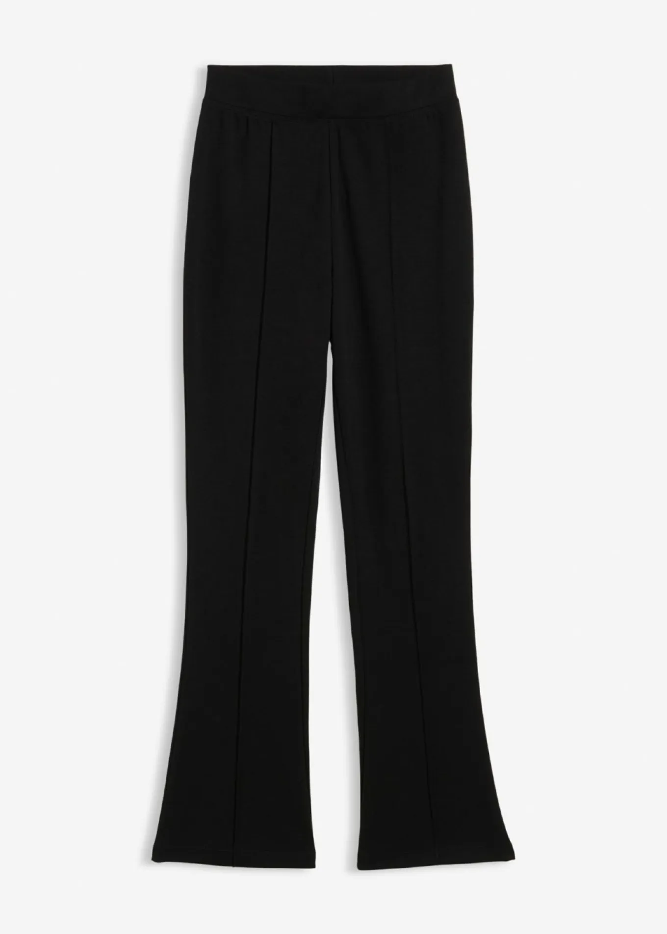 Pantalón acampanado de punto de algodón resistente