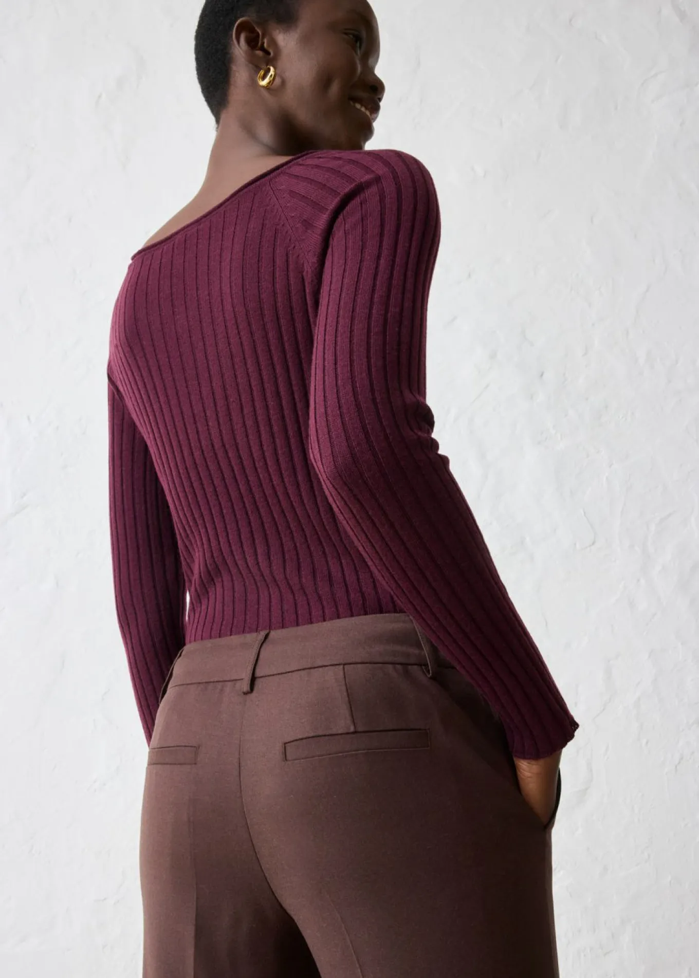 Pantalón ajustado con lana