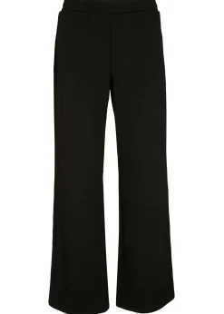 Pantalón ancho con cinturilla elástica de mezcla de viscosa