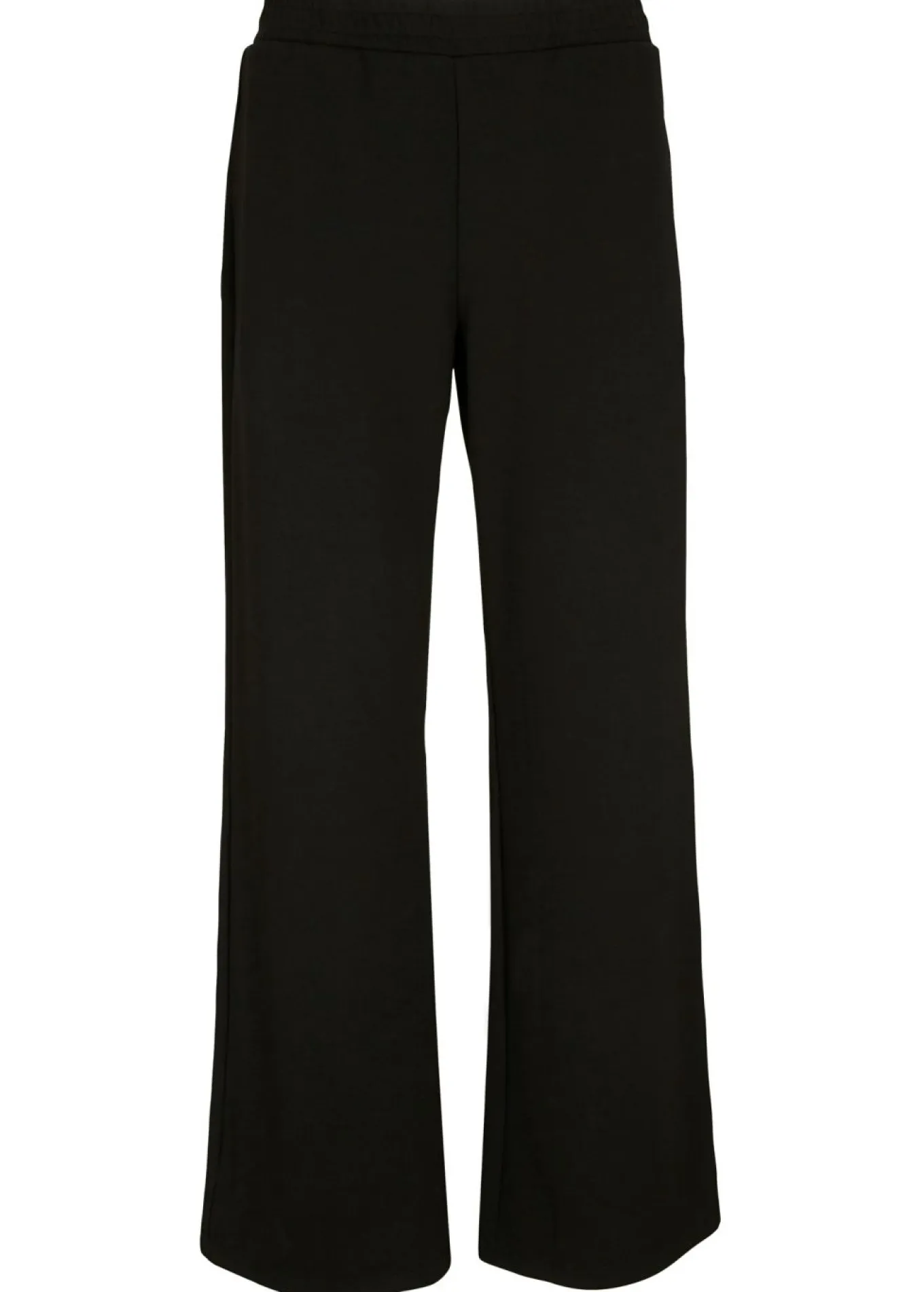 Pantalón ancho con cinturilla elástica de mezcla de viscosa