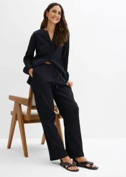 Pantalón ancho con efecto estructurado