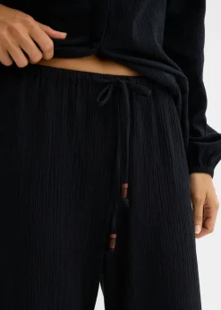 Pantalón ancho con efecto estructurado