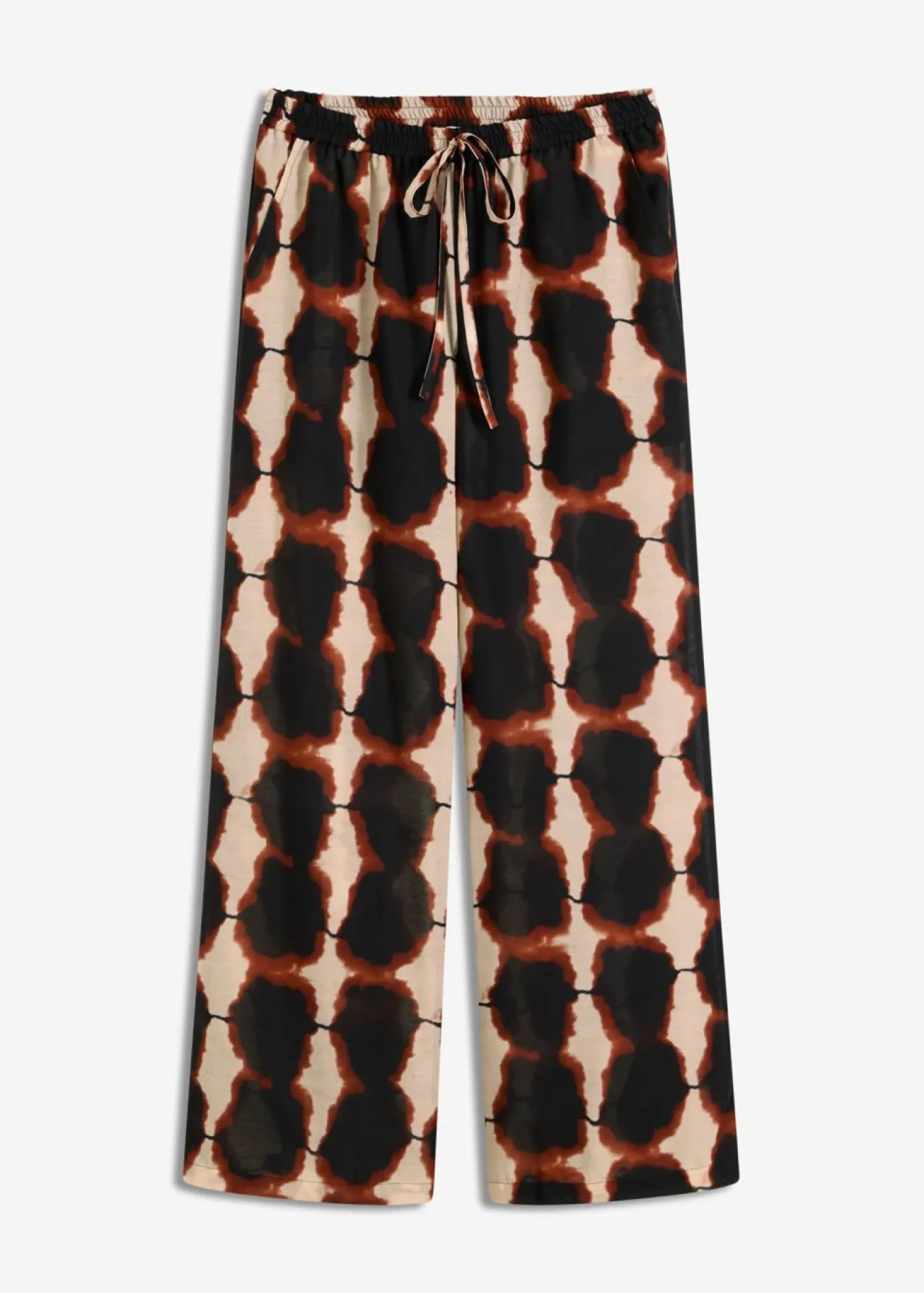 Pantalón ancho con estampado batik