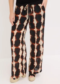 Pantalón ancho con estampado batik