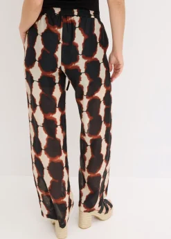 Pantalón ancho con estampado batik