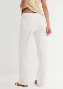 Pantalón ancho con lino