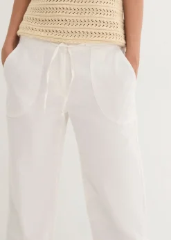 Pantalón ancho con lino