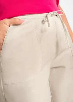 Pantalón ancho con lino