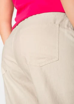 Pantalón ancho con lino