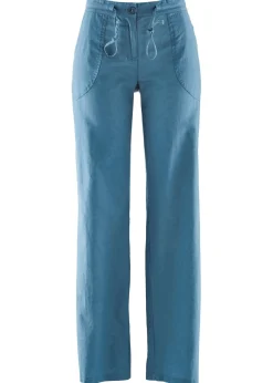 Pantalón ancho con lino