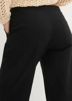 Pantalón ancho con lino
