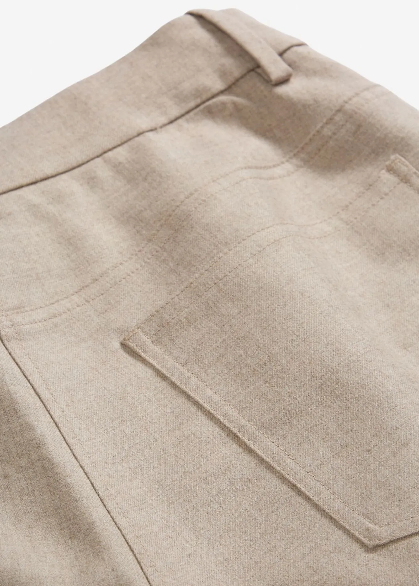 Pantalón ancho de 5 bolsillos con lana