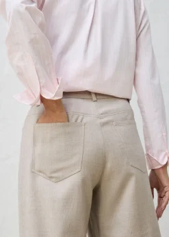 Pantalón ancho de 5 bolsillos con lana