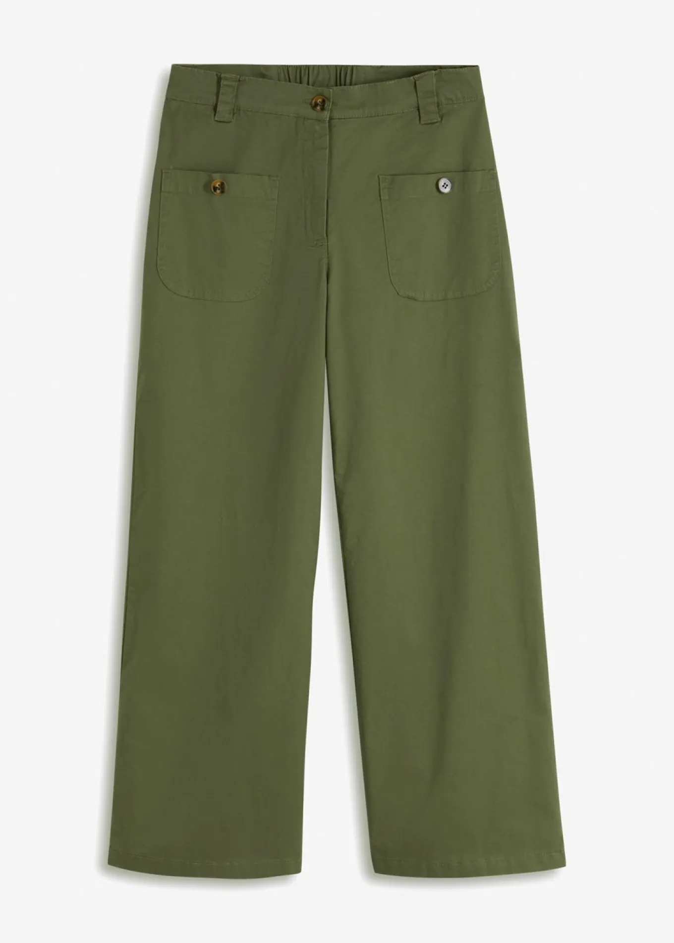 Pantalón ancho de cinturilla cómoda y talle alto