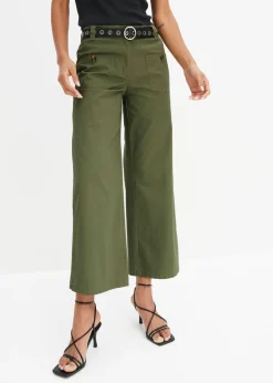 Pantalón ancho de cinturilla cómoda y talle alto