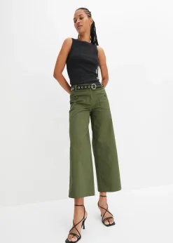 Pantalón ancho de cinturilla cómoda y talle alto